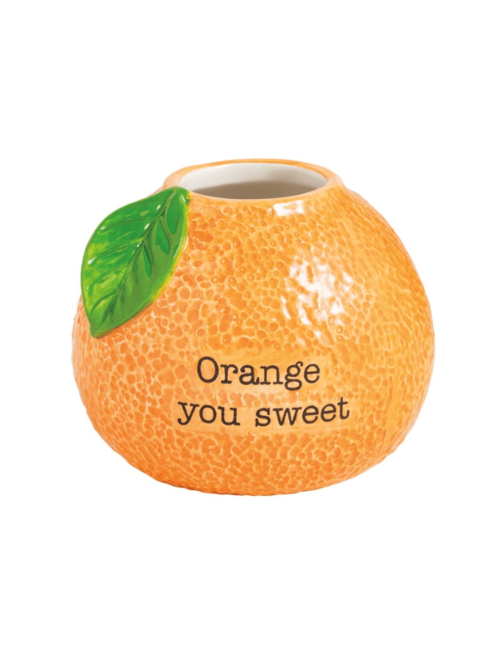 Mud Pie Orange You Sweet Ceramic Fruit Bud Vase